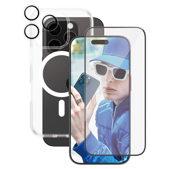 Bundle Hoops + Sticlă securizată UWF + Husă Urban Combat pentru iPhone 16 Pro, CARE