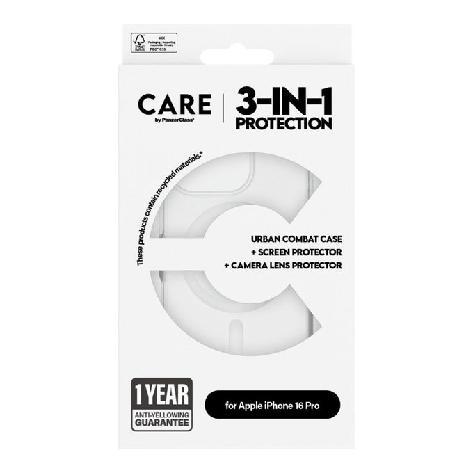 Bundle Hoops + Sticlă securizată UWF + Husă Urban Combat pentru iPhone 16 Pro, CARE
