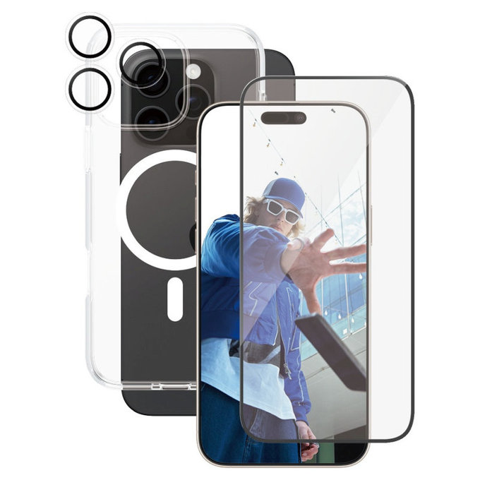 Bundle Hoops + Sticlă securizată UWF + Husă Urban Combat pentru iPhone 16 Pro Max, CARE