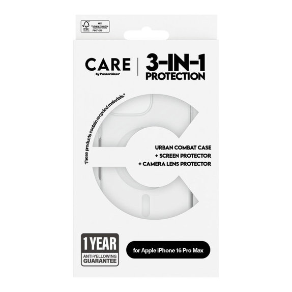 Bundle Hoops + Sticlă securizată UWF + Husă Urban Combat pentru iPhone 16 Pro Max, CARE