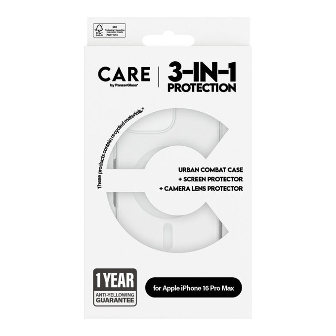 Bundle Hoops + Sticlă securizată UWF + Husă Urban Combat pentru iPhone 16 Pro Max, CARE