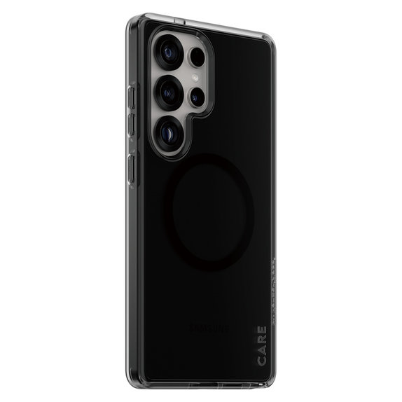Caz Smokey cu QI negru pentru Samsung Galaxy S25 Ultra, Negru, PanzerGlass