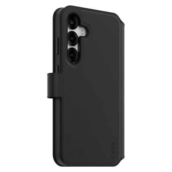 Caz Wallet Tango Two-In-One cu QI pentru Samsung Galaxy S25+, Negru, PanzerGlass