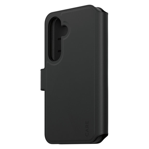 Caz Wallet Tango Two-In-One cu QI pentru Samsung Galaxy S25, Negru, PanzerGlass