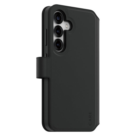 Caz Wallet Tango Two-In-One cu QI pentru Samsung Galaxy S25, Negru, PanzerGlass