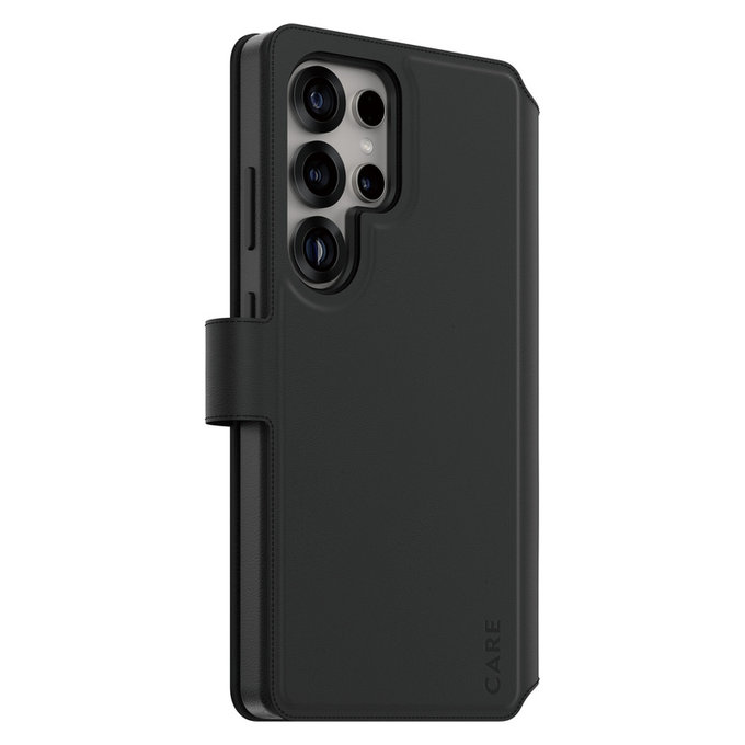 Caz Wallet Tango Two-In-One cu QI pentru Samsung Galaxy S25 Ultra, Negru, PanzerGlass