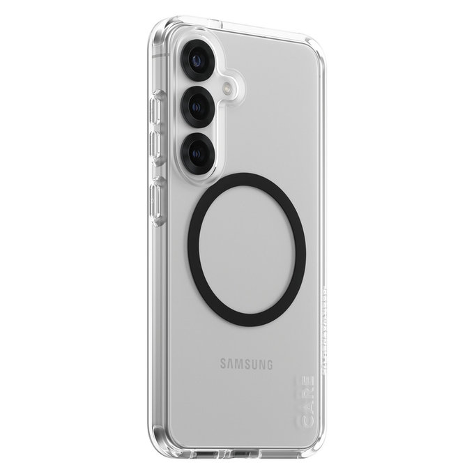 Caz Urban Combat cu QI negru pentru Samsung Galaxy S25, Transparent, PanzerGlass