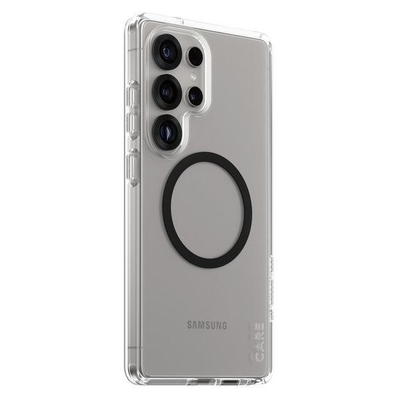 Caz Urban Combat cu QI negru pentru Samsung Galaxy S25 Ultra, Transparent, PanzerGlass