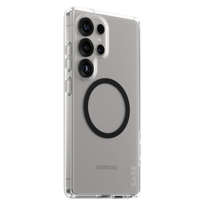 Caz Urban Combat cu QI negru pentru Samsung Galaxy S25 Ultra, Transparent, PanzerGlass