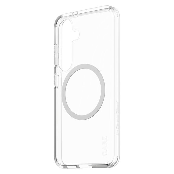 Caz Urban Combat cu QI alb pentru Samsung Galaxy S25, Transparent, PanzerGlass
