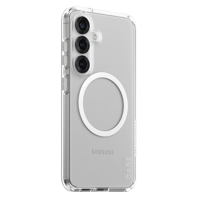 Caz Urban Combat cu QI alb pentru Samsung Galaxy S25, Transparent, PanzerGlass