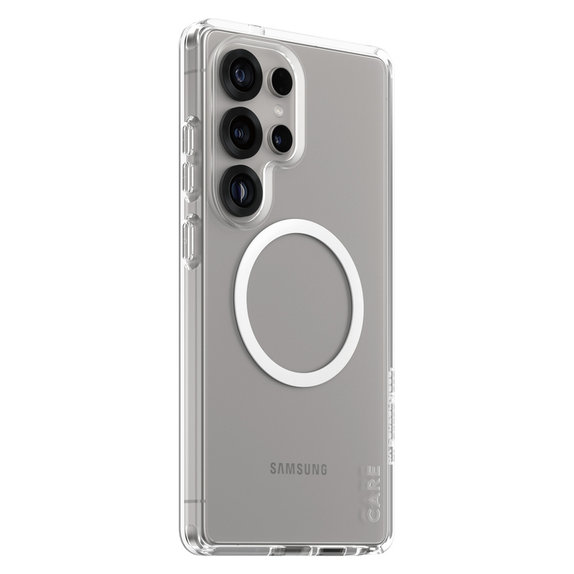 Caz Urban Combat cu QI alb pentru Samsung Galaxy S25 Ultra, Transparent, PanzerGlass