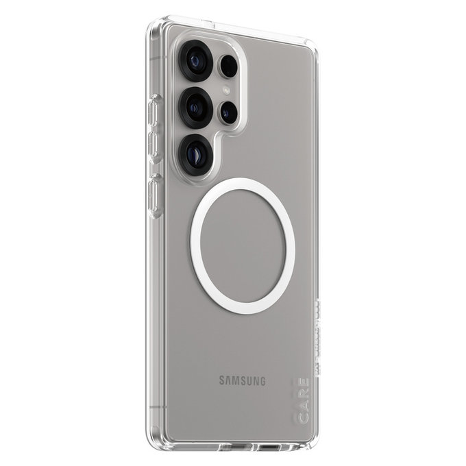 Caz Urban Combat cu QI alb pentru Samsung Galaxy S25 Ultra, Transparent, PanzerGlass