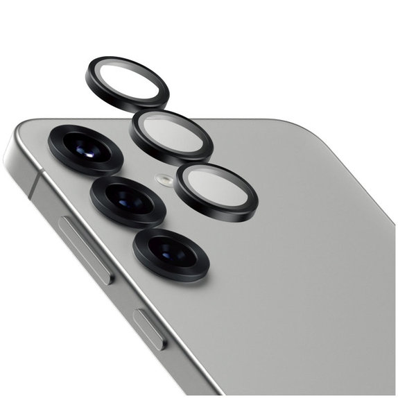 Protecție lentilă Hoops Ceramic pentru Samsung S25+, Negru, PanzerGlass