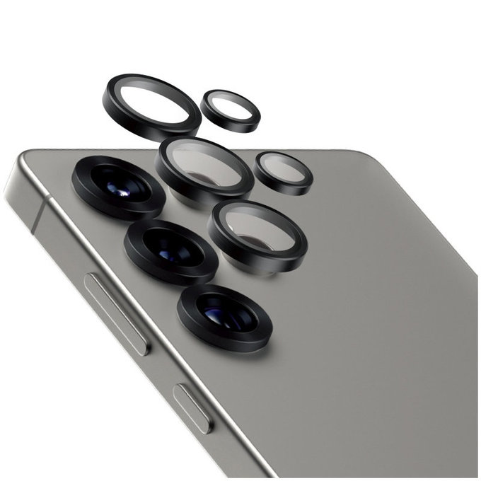 Protecție lentile cameră Hoops Ceramic pentru Samsung S25 Ultra, Negru, PanzerGlass