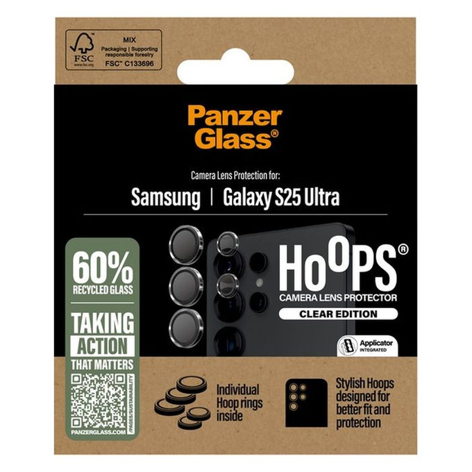 PanzerGlass - Capac de protec?ie & obiectivul camerei Hoops pentru Samsung Galaxy S25 Ultra, transparent
