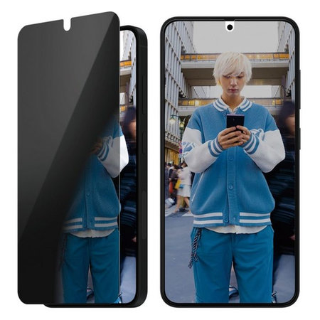 PanzerGlass - Geam Securizat UWF Privacy cu aplicatorul pentru Samsung Galaxy S25, transparent