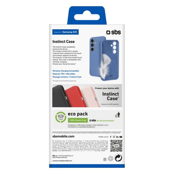SBS - Caz Instinct pentru Samsung Galaxy S25, albastru