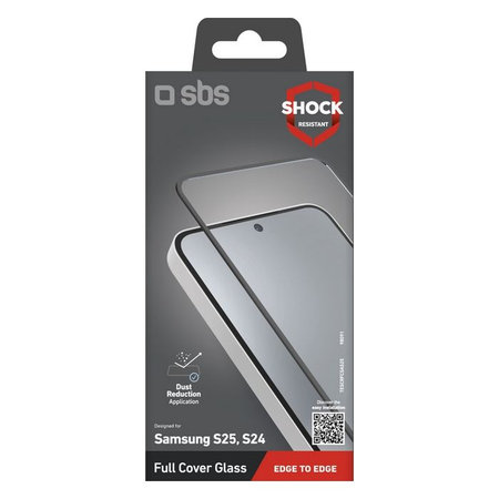 SBS - Geam Securizat Full Cover pentru Samsung Galaxy S24 & S25, negru