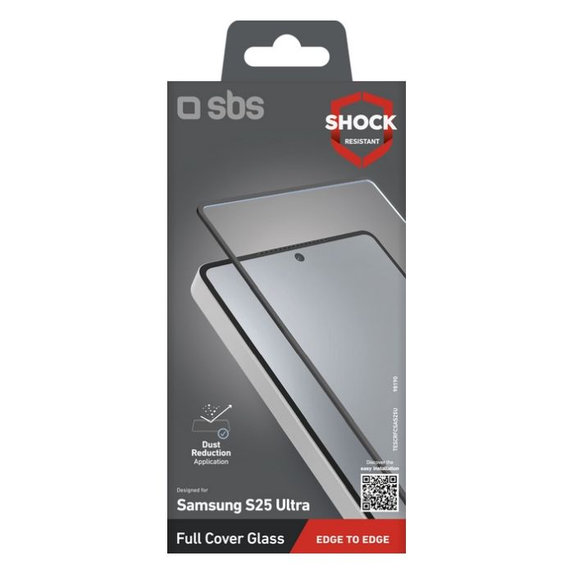SBS - Geam Securizat Full Cover pentru Samsung Galaxy S25 Ultra, negru
