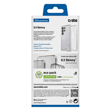 SBS - Caz Skinny pentru Samsung Galaxy S25 Ultra, transparent