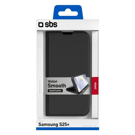 SBS - Caz Book Wallet Smooth pentru Samsung Galaxy S25+, negru