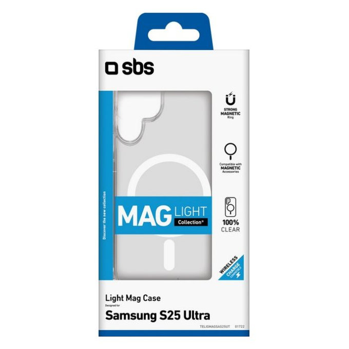 SBS - Caz Light Mag pentru Samsung Galaxy S25 Ultra, transparent