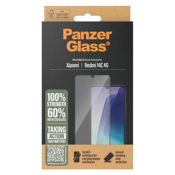 Sticlă securizată UWF pentru Xiaomi Redmi 14C 4G, Transparent, PanzerGlass
