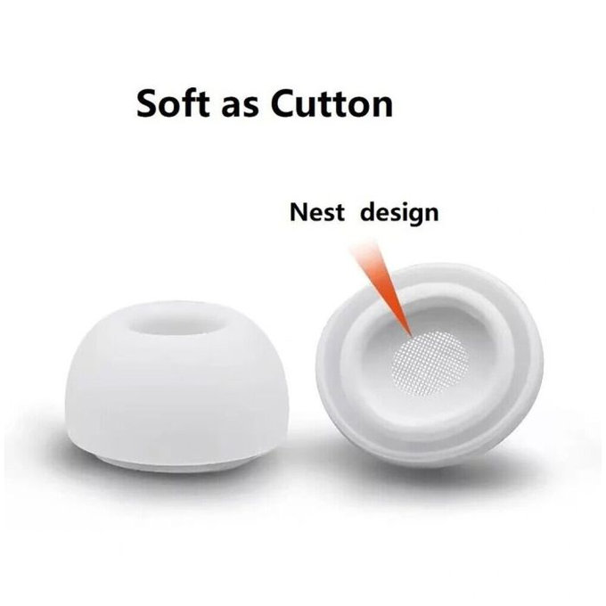 FixPremium - Benzi de cauciuc înlocuibile pentru AirPods Pro - Set 3 buc (L, S, XS), alb