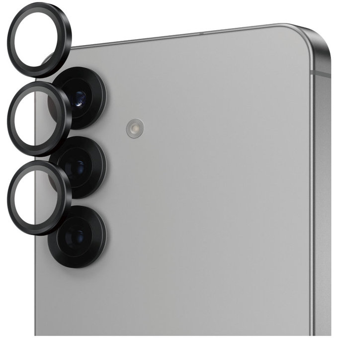 Protecție lentile cameră Hoops pentru Samsung S25, Negru, PanzerGlass
