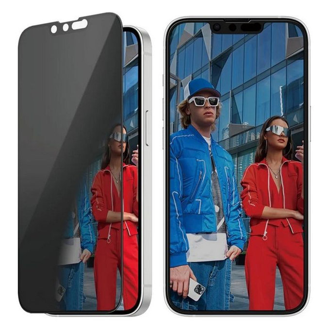 PanzerGlass - Geam Securizat UWF Privacy cu aplicatorul pentru iPhone 13, 13 Pro, 14 & 16e, transparent