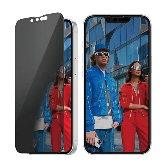 Sticlă securizată UWF Privacy cu aplicator pentru iPhone 17e/16e/14/13/13 Pro, Negru, PanzerGlass