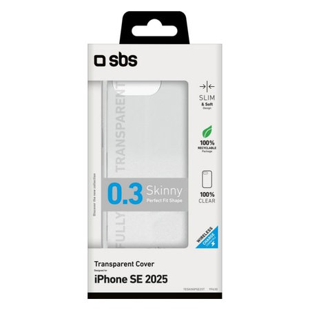 SBS - Caz Skinny pentru iPhone 16e, transparent