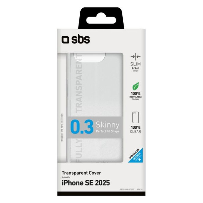 SBS - Caz Skinny pentru iPhone 16e, transparent