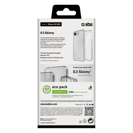 SBS - Caz Skinny pentru iPhone 16e, transparent