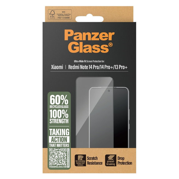 Sticlă securizată UWF pentru Xiaomi Redmi Note 14 Pro/14 Pro+/13 Pro+, Negru, PanzerGlass