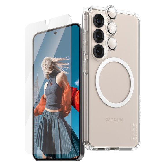 Bundle 3 în 1 pentru Samsung Galaxy S25, PanzerGlass