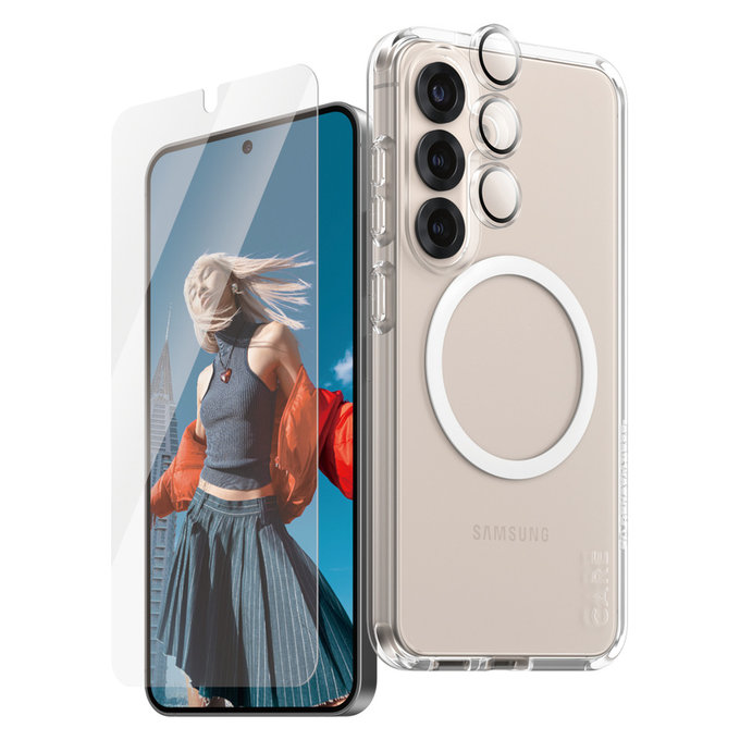 Bundle 3 în 1 pentru Samsung Galaxy S25, PanzerGlass