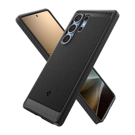Spigen - Caz Rugged Armor cu MagSafe pentru Samsung Galaxy S25 Ultra, Matte Black