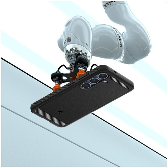 Spigen - Caz Rugged Armor cu MagSafe pentru Samsung Galaxy S25, Matte Black