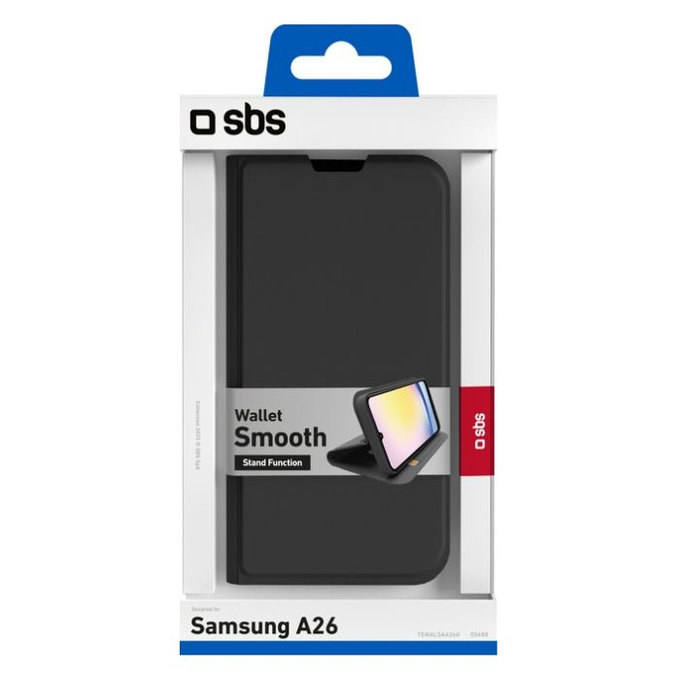 SBS - Caz Book Wallet Smooth pentru Samsung Galaxy A26, negru