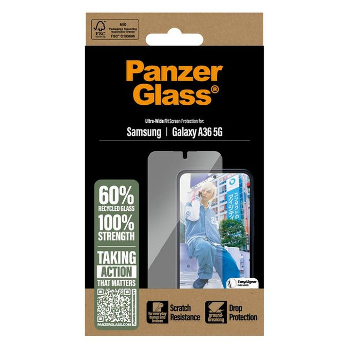 PanzerGlass - Geam Securizat UWF pentru Samsung Galaxy A36 5G, transparent