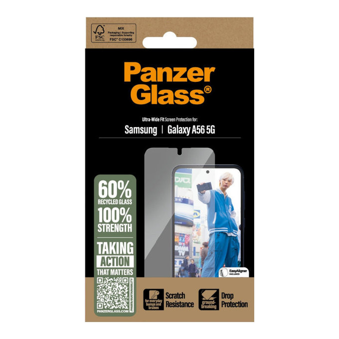 Sticlă securizată UWF pentru Samsung A56 5G, Transparent, PanzerGlass