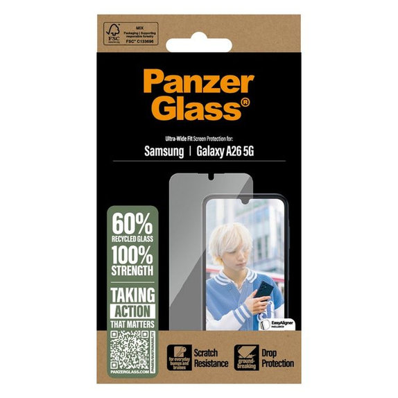 PanzerGlass - Geam Securizat UWF pentru Samsung Galaxy A26 5G, transparent