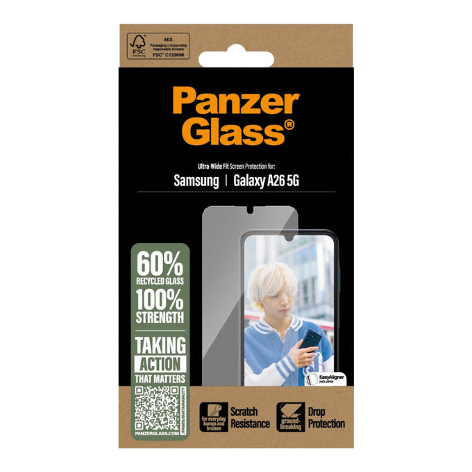 Sticlă securizată UWF pentru Samsung A26 5G, Transparent, PanzerGlass