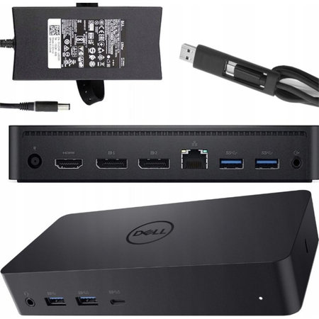 Dell D6000 - Stație de andocare (USB-C) + Adaptor 130W Recondiționat