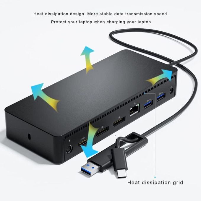 Dell D6000 - Stație de andocare (USB-C) + Adaptor 130W Recondiționat