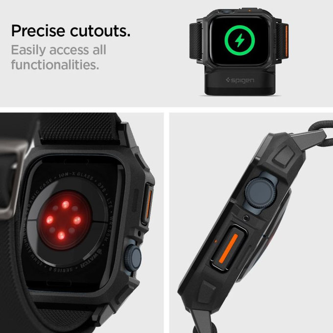 Spigen - Curea Lite Fit "Pro" pentru Apple Watch (44, 45mm), Matte Black