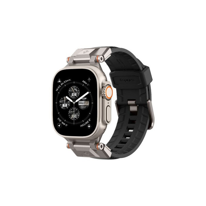 Spigen - Curea Durapro Armor PU pentru Apple Watch (42, 44, 45, 49mm), negru