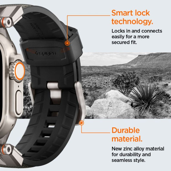 Spigen - Curea Durapro Armor pentru Apple Watch (42, 44, 45, 49mm), gri
